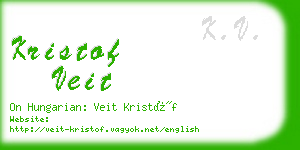 kristof veit business card